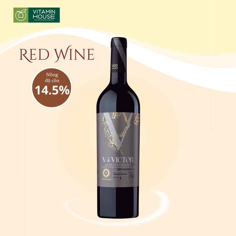 Rượu Vang Đỏ Chile VdeVictor Gran Centenario Blend 750ml 14.5% Hương Vị Tinh Tế