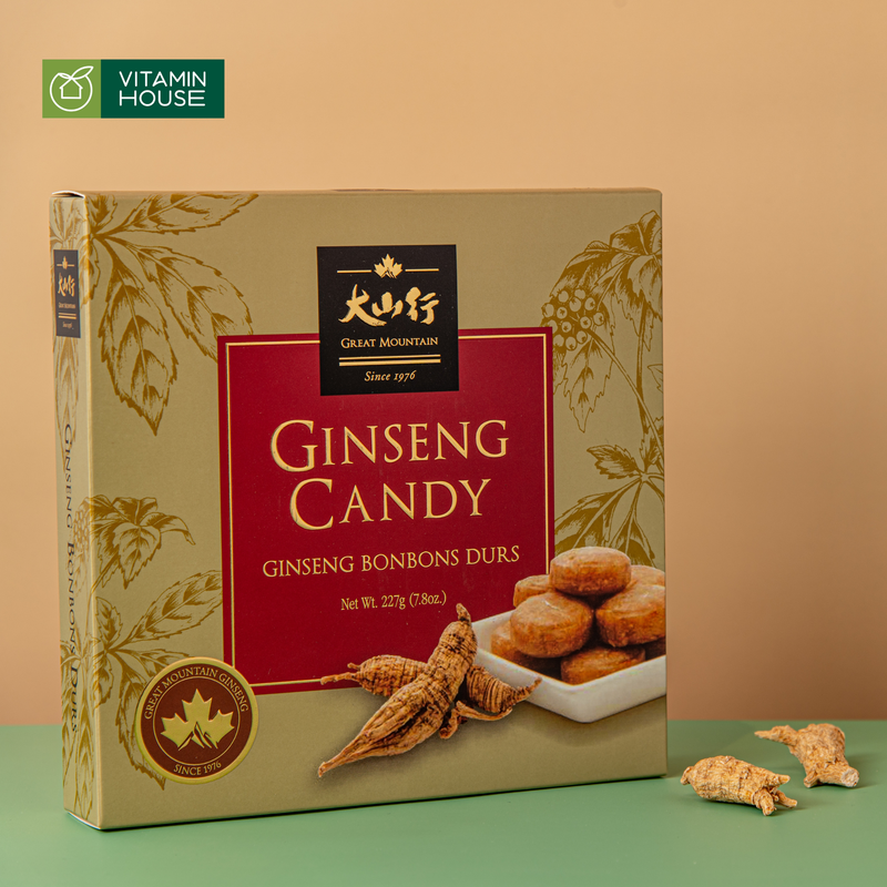Kẹo nhân sâm cứng Great Moutain hộp 227g