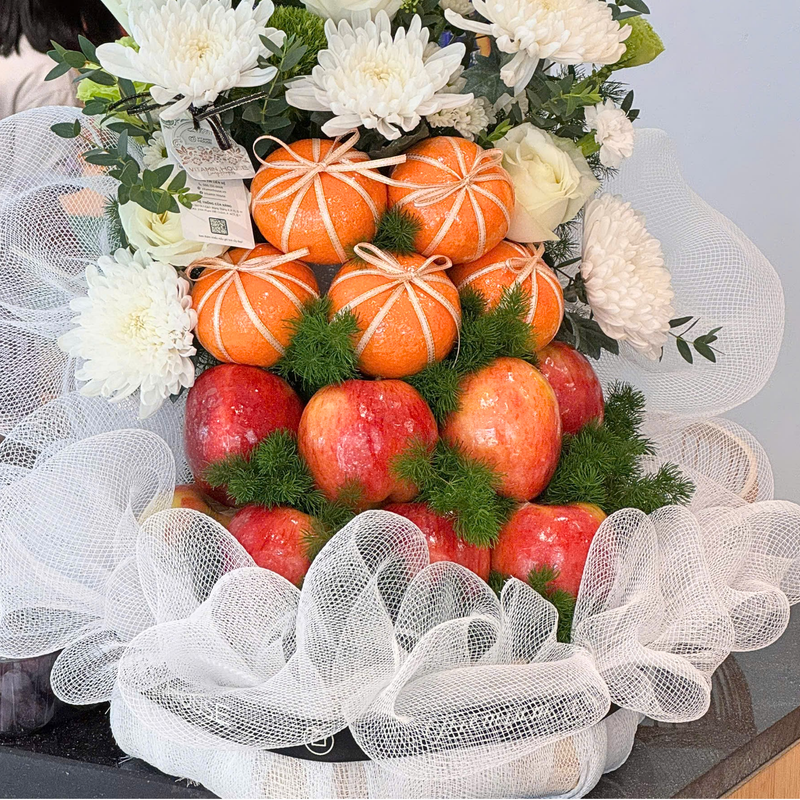 Giỏ Trái Cây Quýt, Táo Dâng Hương Thành Tâm An Nhiên