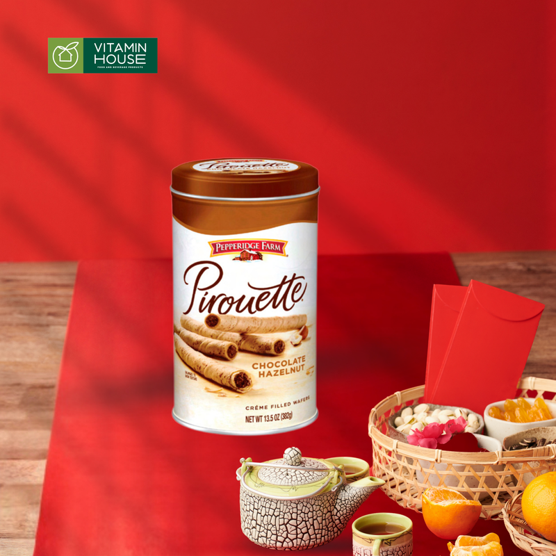 Bánh Quế Lon Nhiều Vị Pepperidge Farm Hazenuts Hộp Thiếc 382g