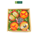 hộp quà trái cây nhập khẩu giá rẻ với kiwim cam, lê nâu, việt quất