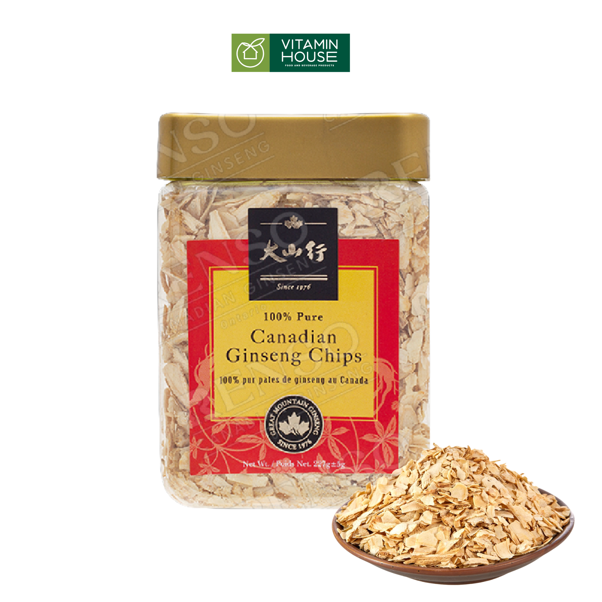 Nhân sâm lát Great Moutain hũ 227g