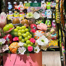 Giỏ Trái Cây Nho Xanh, Kiwi, Táo, Hoa Tươi Món Quà Sức Khỏe - Lời Chúc Tuổi Mới Rạng Rỡ