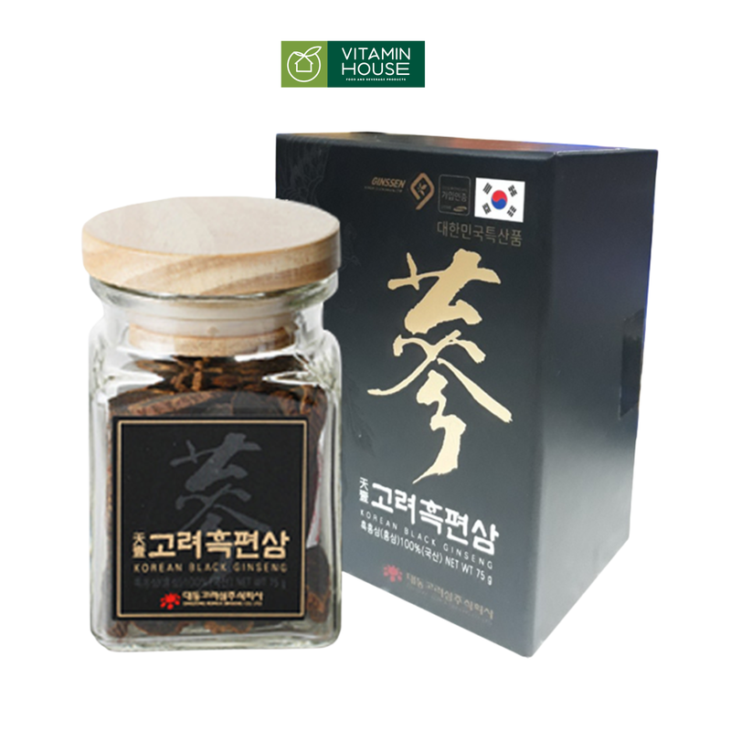 Hắc sâm khô thái lát Daedong Hũ 75g