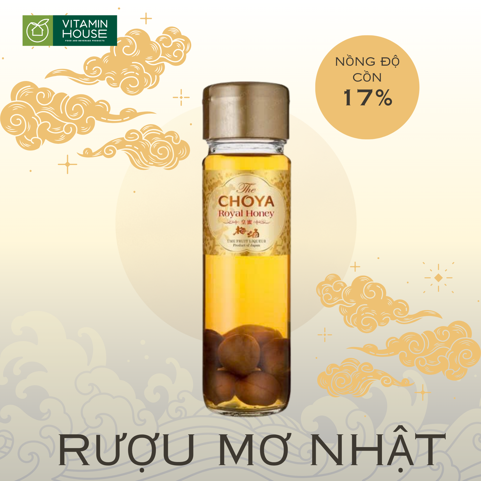 Rượu mơ 17% Royal Honey Choya chai 700ml