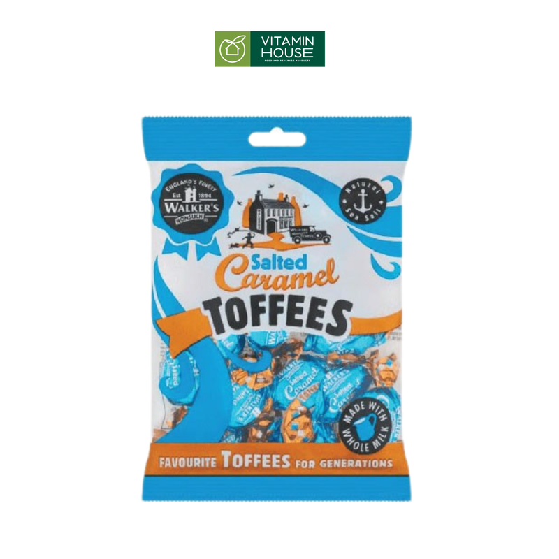 Kẹo Mềm Salted Caramel/Sữa/Bạc Hà Toffees Walker Anh Gói 150g