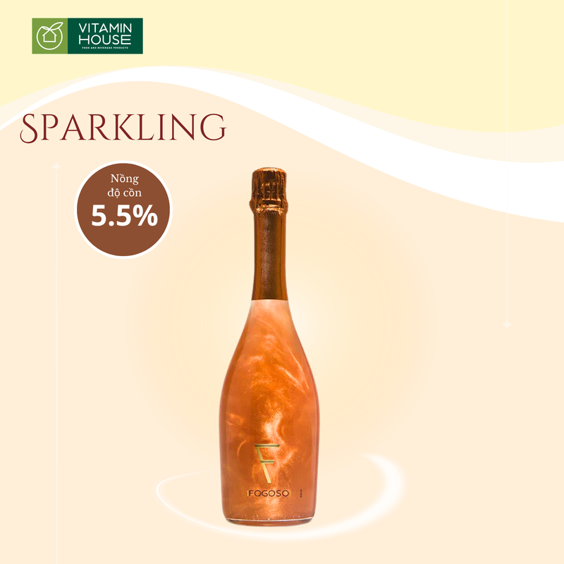 Rượu Vang Nổ TBN Fogoso 750ml 5.5%- Các Vị