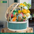 Giỏ Quà Trái Cây Cam, Nho  Nhập Khẩu & Hoa Tươi Tặng Nữ Bác Sĩ