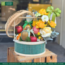 Giỏ Quà Trái Cây Cam, Nho  Nhập Khẩu & Hoa Tươi Tặng Nữ Bác Sĩ