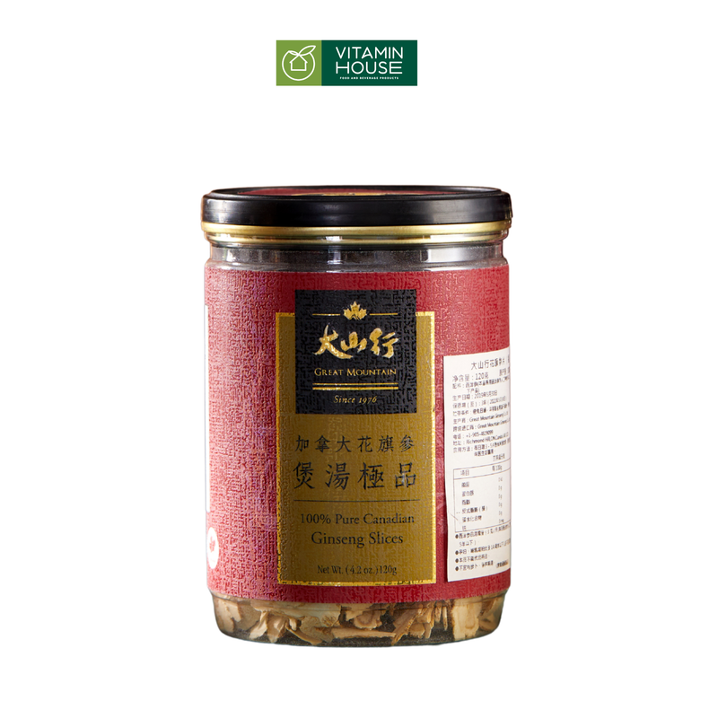 Nhân sâm lát Great Moutain hũ 120g