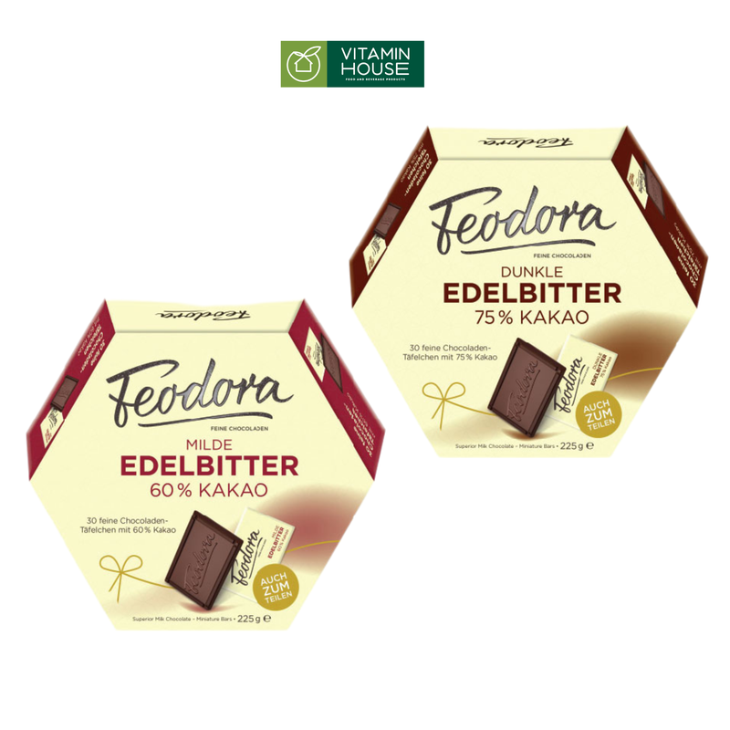 Sô-cô-la Đen Feodora Hộp Giấy 225g