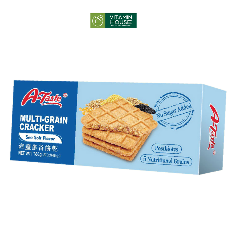 Bánh Ngũ Cốc Không Đường Nhiều Vị A-Taste Đài Loan Hộp 160g