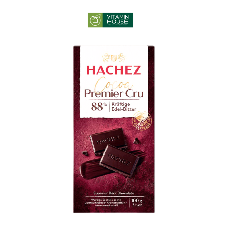 Sô Cô La Đen Hachez 100g 77%/88% Cacao