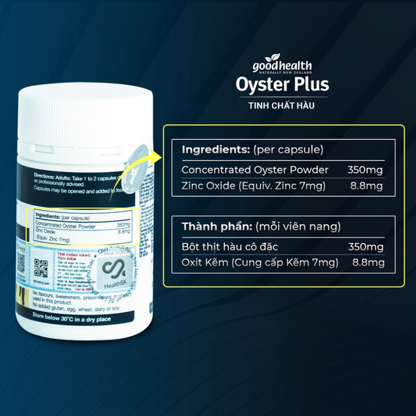 Viên Uống Tinh Chất Hàu Oyster Plus Goodhealth 30 Viên