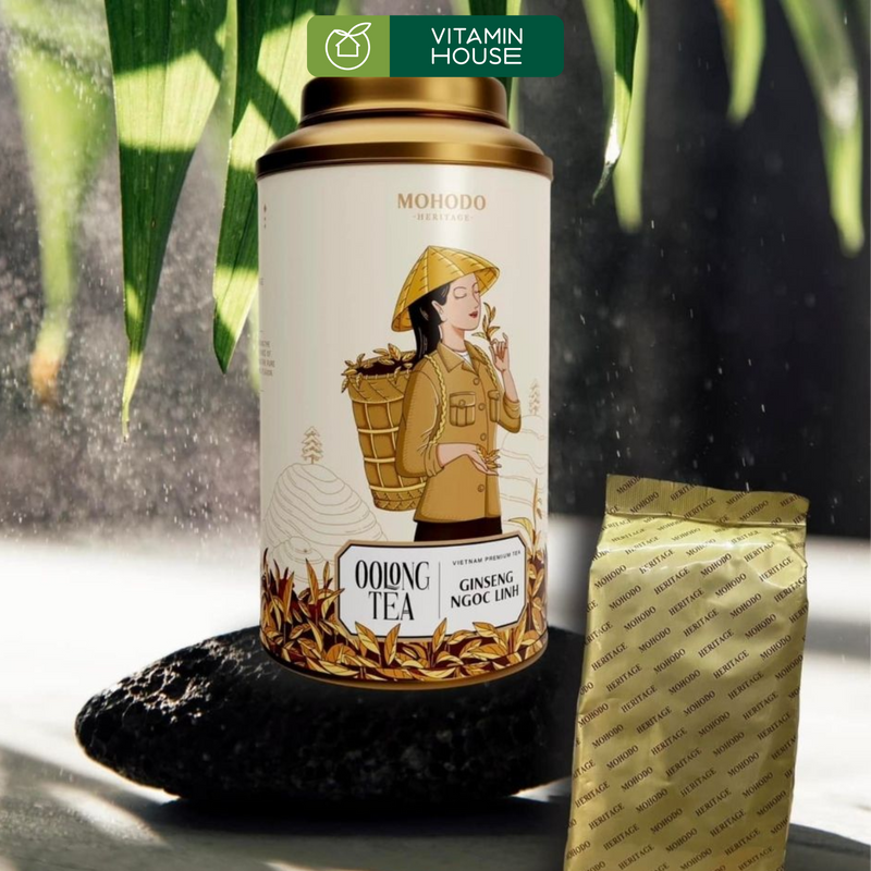 Trà Ô Long Sâm Dây Ngọc Linh Mohodo Hộp Thiếc 100g