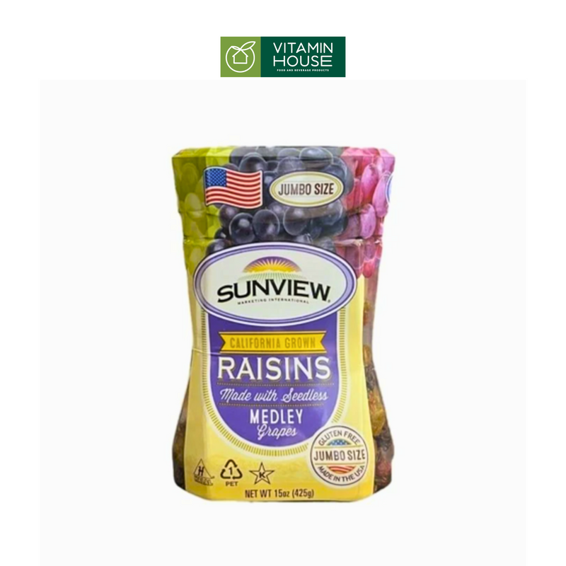 Nho Khô Sunview Raisins Mỹ 425G - Vitamin House