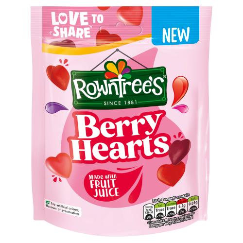 Kẹo Dẻo Rowntree Berry Hearts Trái Cây Gói 150g