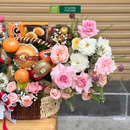 Giỏ Quà Trái Cây, Bánh Kẹo và Hoa Tươi Đẹp Sang Trọng Cảm Ơn Khách Hàng, Đối Tác