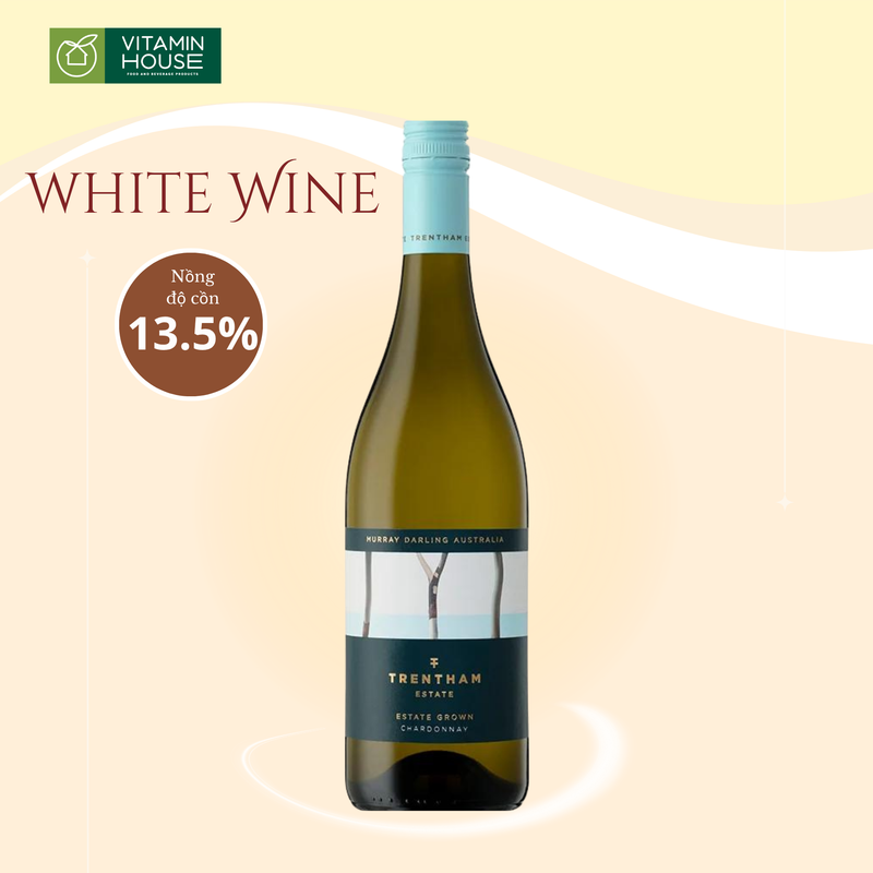 Rượu Vang Trắng Úc Estate Chardonnay 750ml Thanh Khiết Từ Vùng Đất Vang Nổi Tiếng