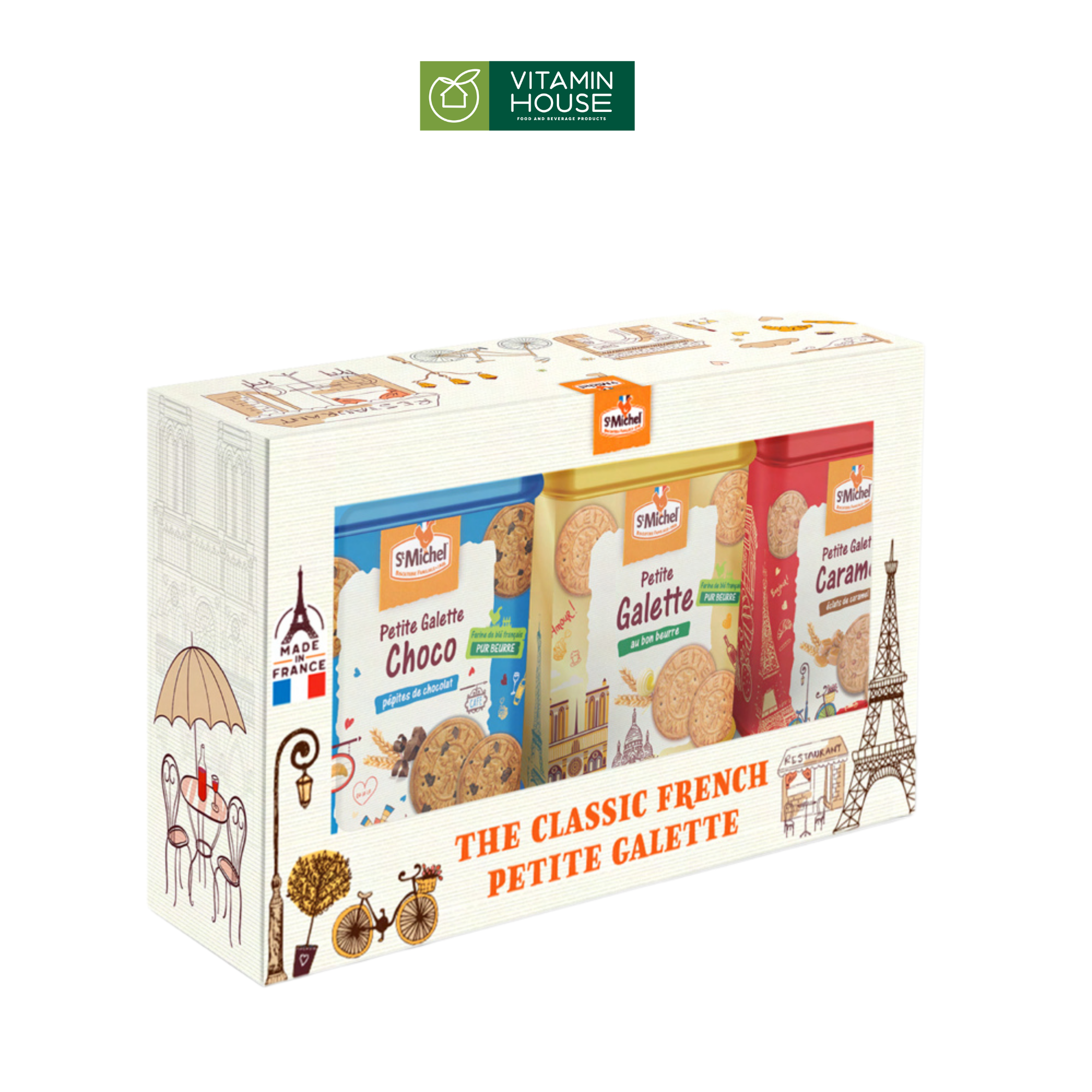 Bánh Quy Bơ St Michel Petite Galette 157.5g (Set 3 Hộp)