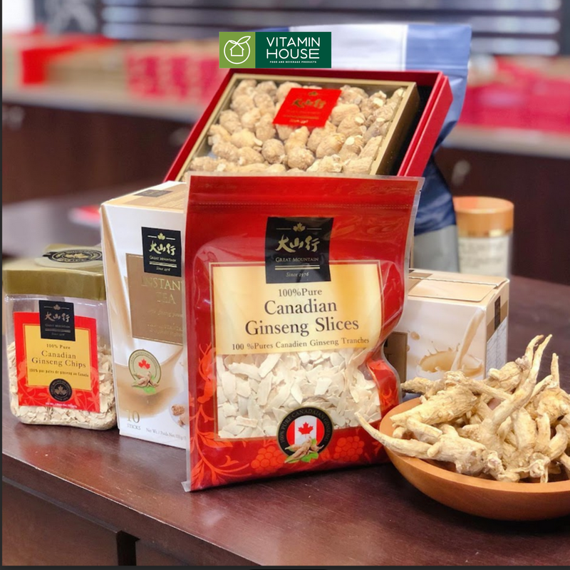 Nhân sâm lát Great Moutain bịch 80g