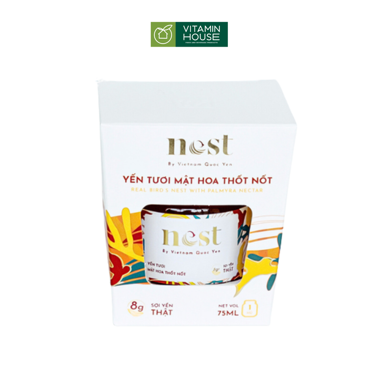 Yến tươi chưng sẵn dùng trải nghiệm Việt Nam Quốc Yến 1 hộp 75ml