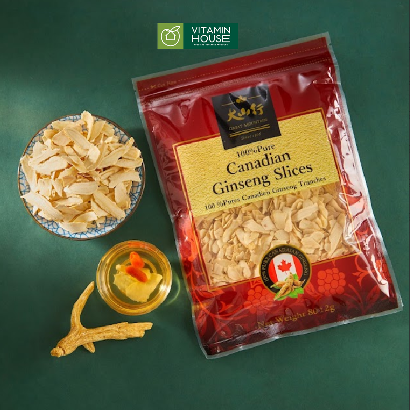 Nhân sâm lát Great Moutain bịch 80g