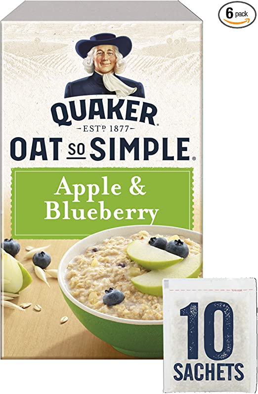Cháo Yến Mạch Táo - Việt Quất Quaker Hộp 360g (10 Gói)