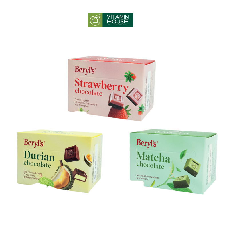 Sô Cô La Viên Sầu Riêng/Dâu/Trà Xanh Beryl's hộp 60g