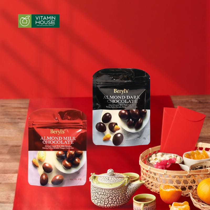 Chocolate Viên Sữa/Đen Hạnh Nhân Beryls Gói 45G