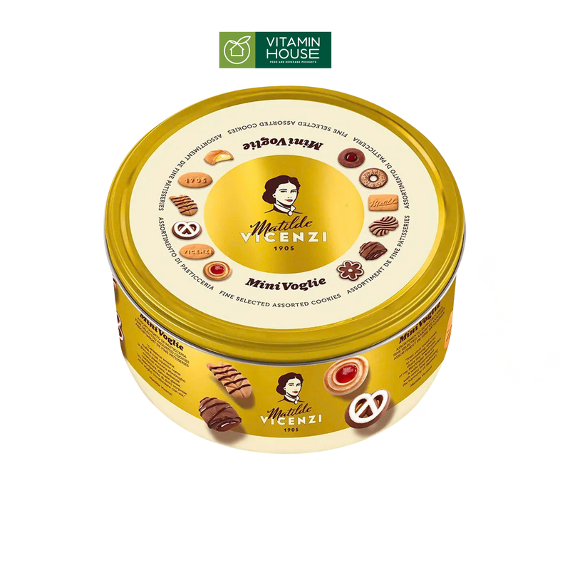 Hộp Bánh Quy Hỗn Hợp Truyền Thống Ý Vicenzi Minivoglie 500G
