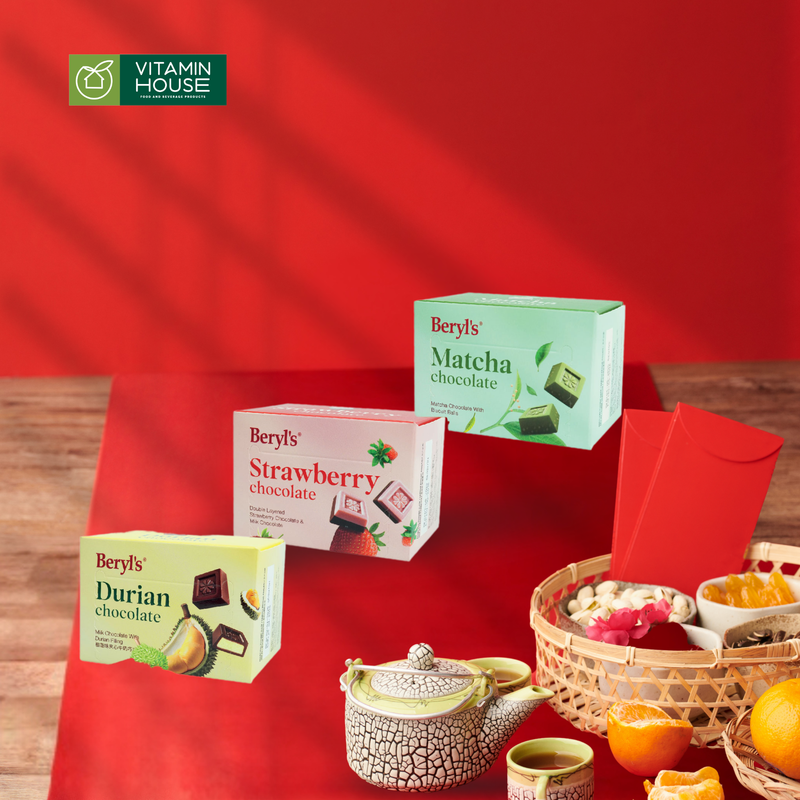 Sô Cô La Viên Sầu Riêng/Dâu/Trà Xanh Beryl's hộp 60g