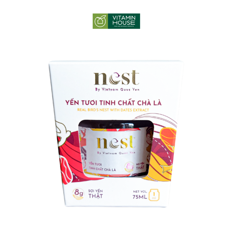 Yến tươi chưng sẵn dùng trải nghiệm Việt Nam Quốc Yến 1 hộp 75ml