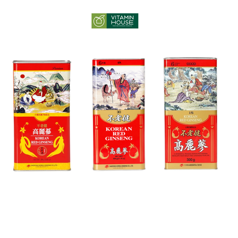 Hồng Sâm Củ Khô DAEDONG Hàn Quốc Hộp 150g/300g/600g