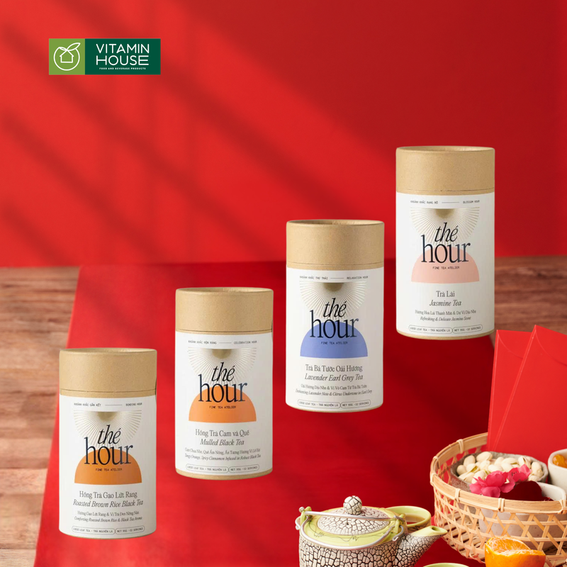 Trà Lá Hồng Trà Nhiều Vị The Hour Hộp 90g