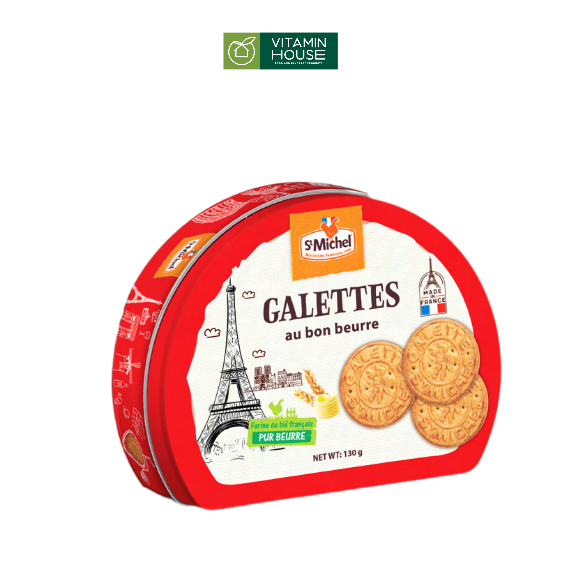 Bánh Quy Bơ St Michel Galettes Hộp 130g