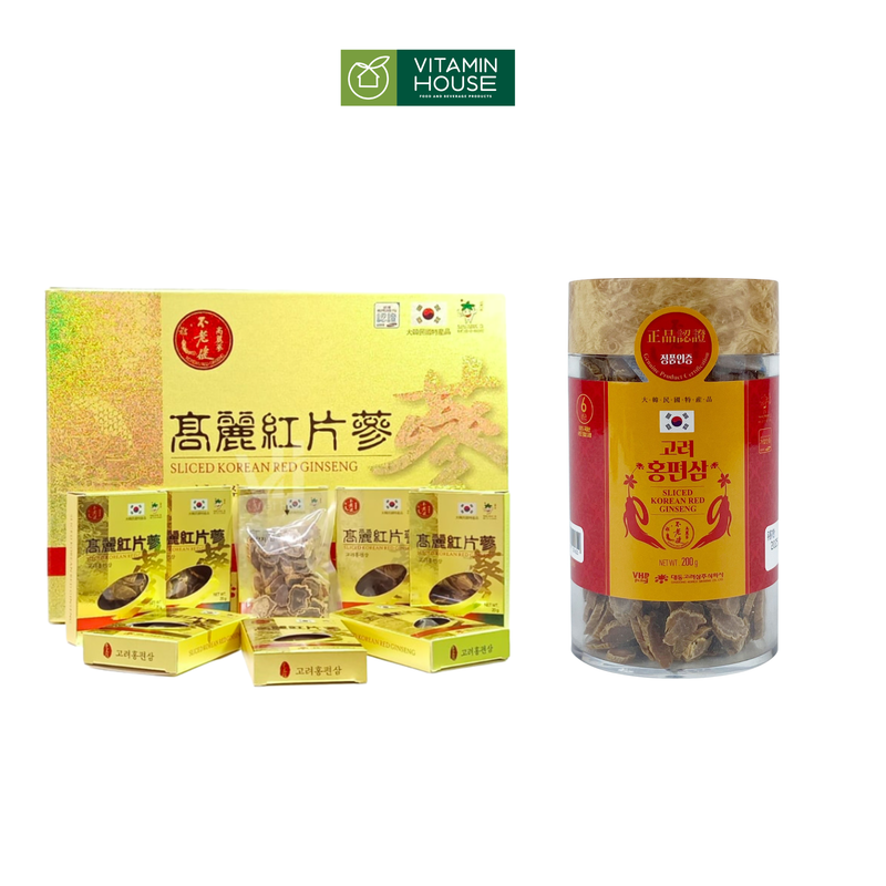 Hồng sâm thái lát Daedong Hàn Quốc hộp/hũ 200g