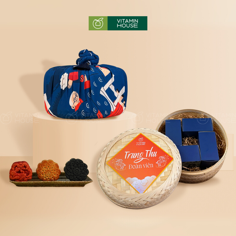 Giỏ Mành 4 Bánh Trung Thu Eco Moon Box Vitamin House