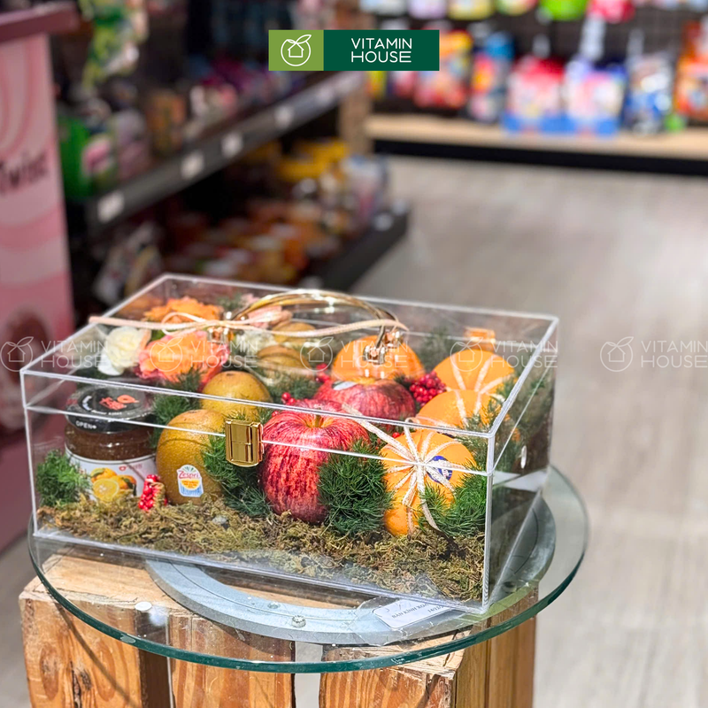 Giỏ Quà Trái Cây Táo, Kiwi Mật Ong Hộp Vali Tinh Tế Chúc Mừng Bác Sĩ