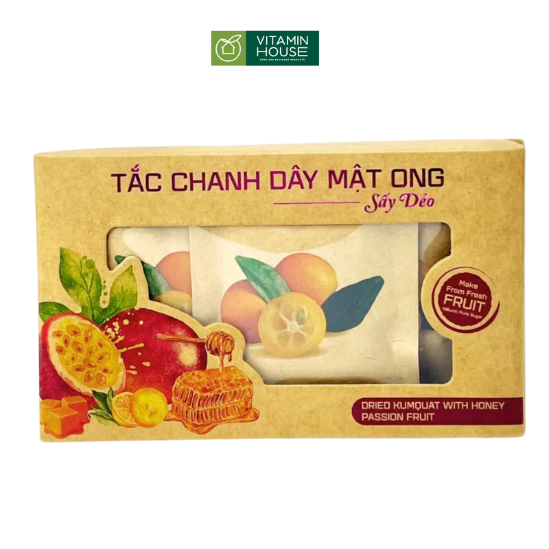 Gừng Nướng/Tắc Chanh Dây Mật Ong Sấy Dẻo 123 Farm Hộp 85g