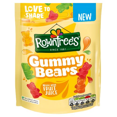 Kẹo Dẻo Rowntree Gummy Bears Trái Cây Gói 150g