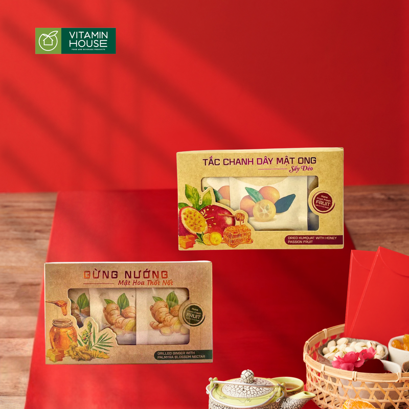 Gừng Nướng/Tắc Chanh Dây Mật Ong Sấy Dẻo 123 Farm Hộp 85g