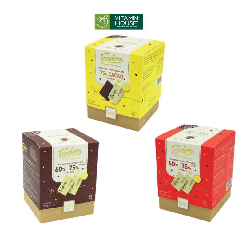 Sô-cô-la Đen Feodora Cacao - Hộp Giấy 105g
