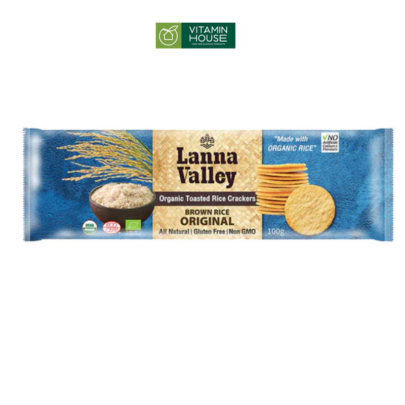 Bánh Gạo Organic Nhiều Vị Lanna Valley Thái Gói 100g