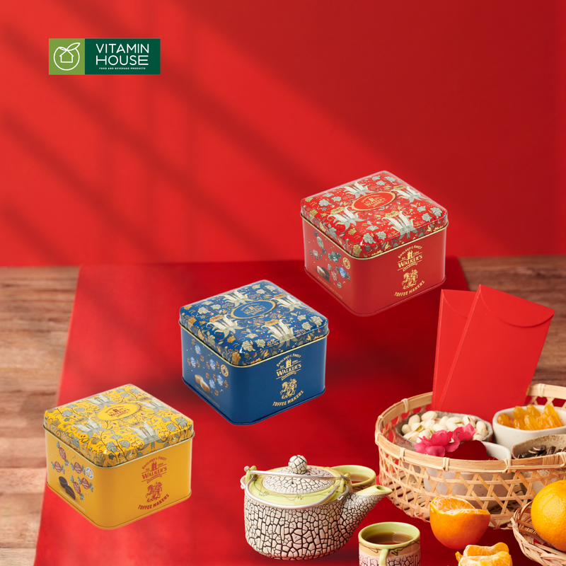 Kẹo Bơ Hỗn Hợp/Caramel Muối/Chocolate Walkers hộp thiếc 135g