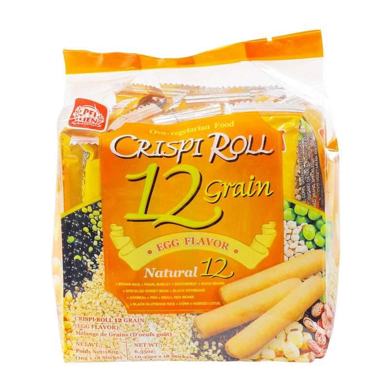 Gói Bánh Xốp Cuộn Giòn 12 Loại Ngũ Cốc Pie Tien 180g Đài Loan( Đủ Vị)