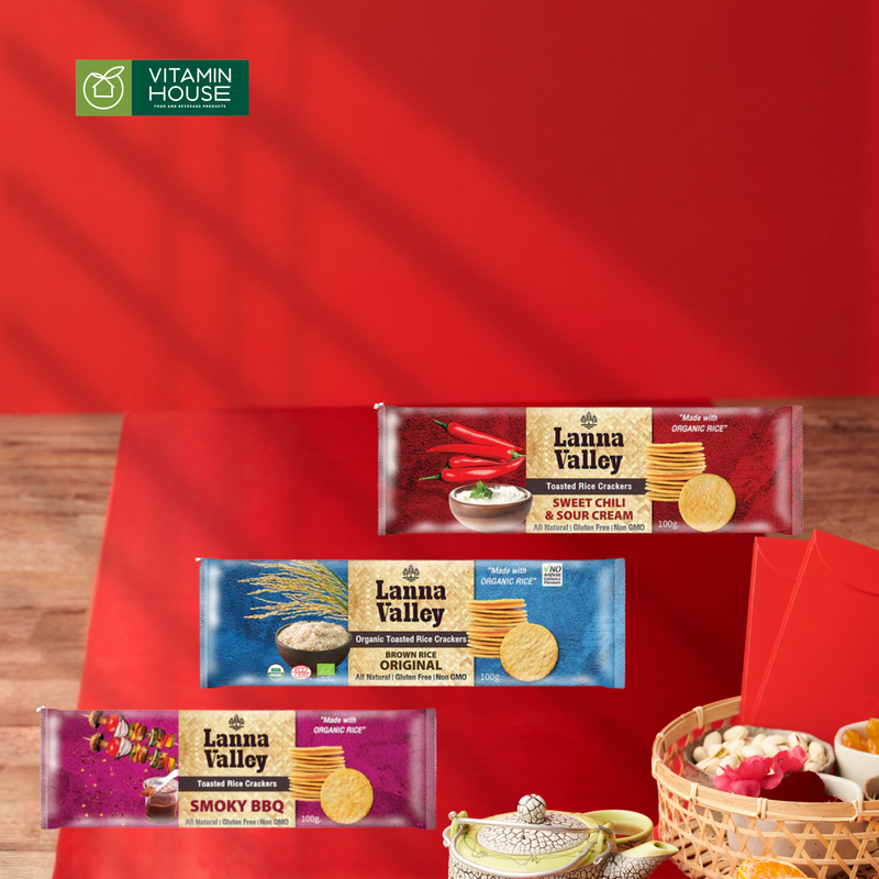 Bánh Gạo Organic Nhiều Vị Lanna Valley Thái Gói 100g