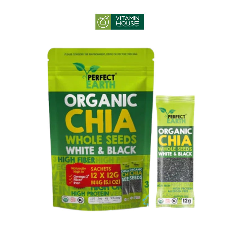 Hạt Chia Organic Perfect Earth Thái Gói/Hộp 12 Thanh*12g