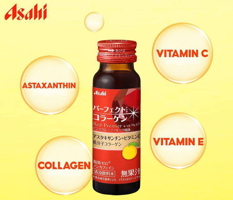 Nước Uống Collagen Asahi HQ Hộp Đỏ 50ml x 10 Chai