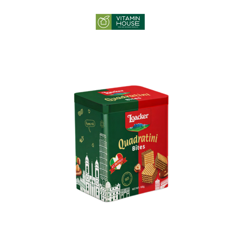 Bánh xốp Loacker Quadratini Bites 105g